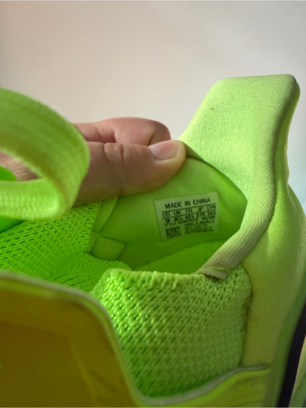 adidas Neon Green Athletic Running Shoes - Picture 6 of 7